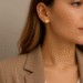 Dicas de looks com brincos coração ouro 18k no segundo furo 2
