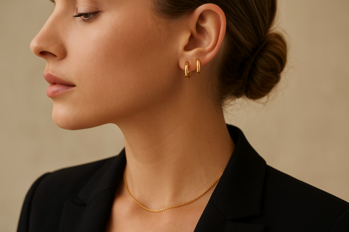 como identificar brincos de ouro 18k autênticos para segundo furo