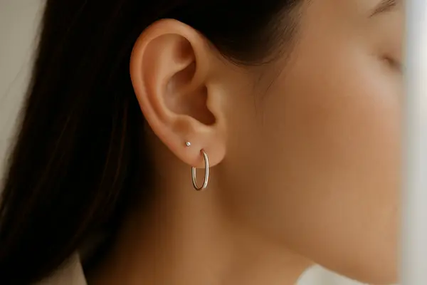 Guia de estilo de brincos prata 925 segundo furo para dia a dia