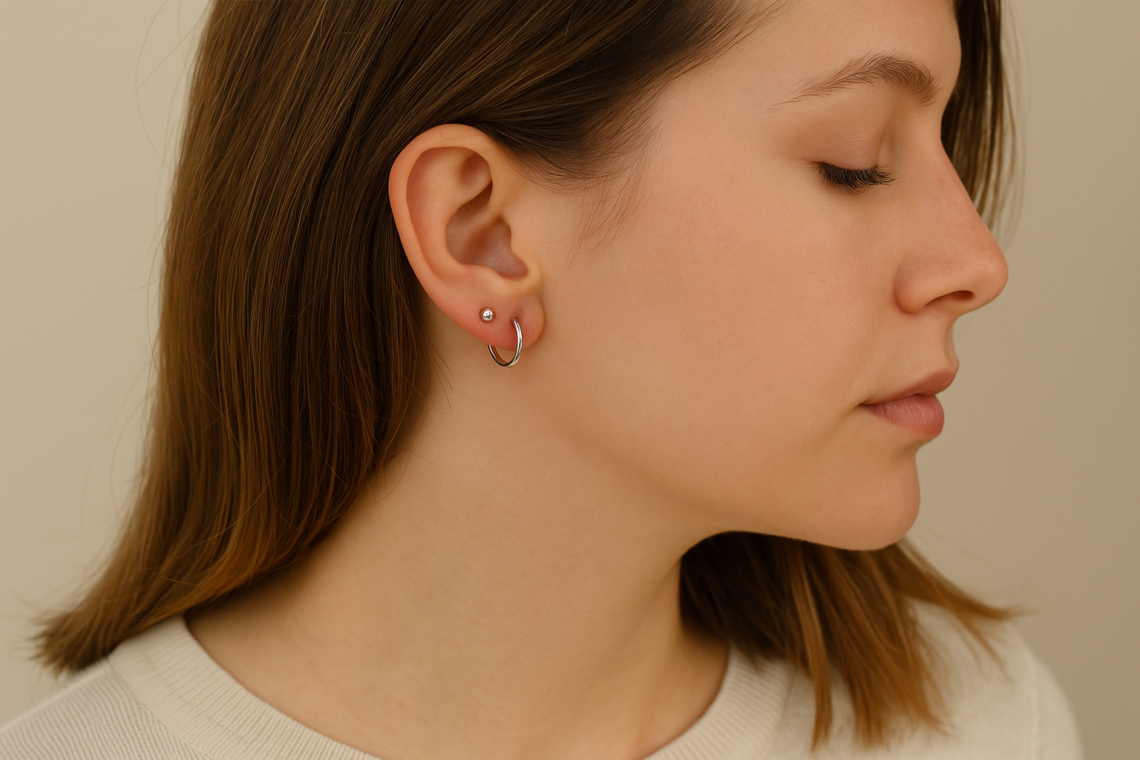 Inspirações de Brincos do Segundo furo de Prata 925 para Looks casuais