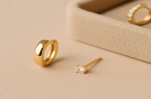 Inspirações com brincos ouro 18k segundo furo para presente delicado